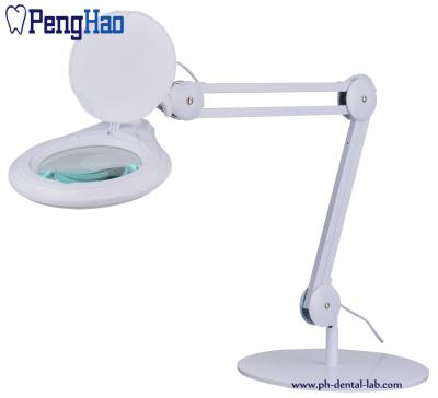 China Flexible portable luminaire bench magnifier loupe lamp with weighted base/dental bench light for sale