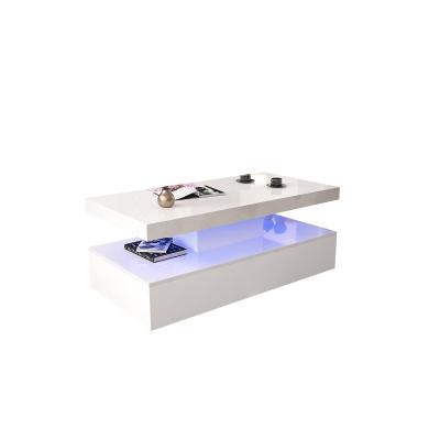 China (Other) modern adjustable led coffee table living room glass coffee table for sale