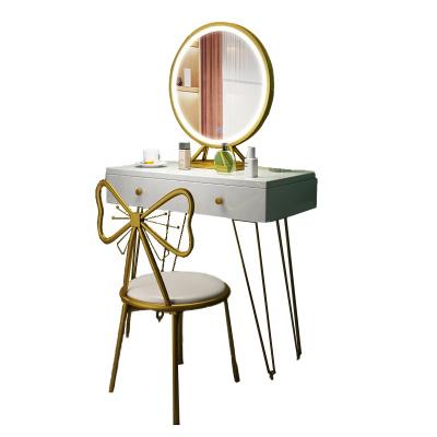 China (Other) New Design Adjustable Makeup Vanity Dresser With Mirror And Lights For Salon White Dresser Furniture for sale