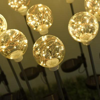 China Outdoor Waterproof Garden Ball Solar Powered Copper Wire Led Garden Light For Lawn Landscape Park Square Decoration for sale