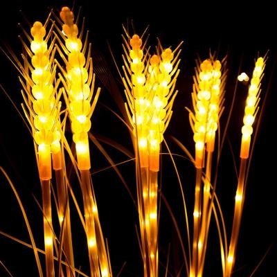 China Garden Luces Led Wheat Garden Lights 2022 With Poles Waterproof 8 Modes Solar Panel Powered Led Wheat Garden Lamp Light Outdoor Lighting for sale