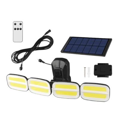 China Powered Garden 200LED 240COB 6V 3W Solar Panel PIR Motion Sensor Security Wall Mounted Lights With Remote Control for sale