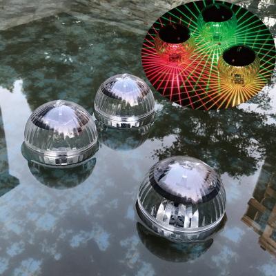 China Garden 7 Color RGB Changing Underwater Ball Lamp Waterproof Solar Powered Floating Garden Fishing Pond Pool Light Yard for sale