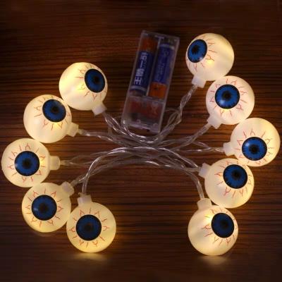 China Fashion 3M 20LED Eyeball Battery Operated String Lights Night Halloween Decoration LED Hanging Lights for sale