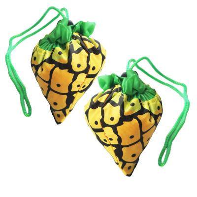 China Wholesale nylon logo shape various fruit shopping bags folding black reusable shopping bag tote bag for sale