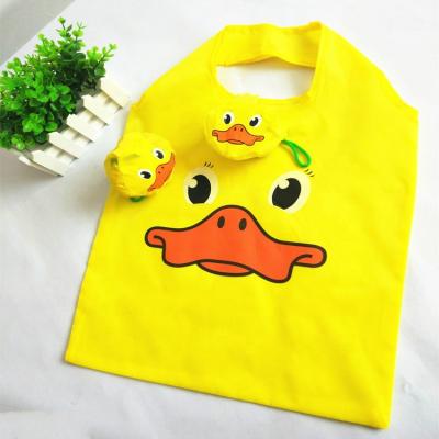 China Promotion Cheap Folding Animal Shape Shopping Bag Polyester Grocery Customized Foldable Handbag for sale