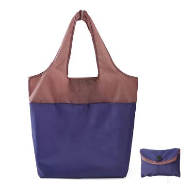 China XM-RB01 Folding RPET 100% Recycled Fabric Eco Friendly Grocery Foldable Shopping Bags for sale