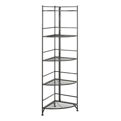 China Kitchen Sustainable 5-Tier Multi-Layer Corner Pot Shelf Stand Up Stainless Steel Shelves For Kitchen for sale