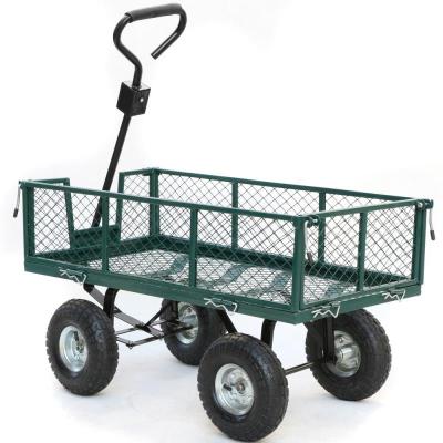 China Small European Steel Garden Mesh Garden Kids Tool Cart for sale