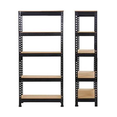 China Corrosion Protection 5 Shelf Metal Storage Rack Stacking Racks Shelves Storage Rack For Retail Store for sale