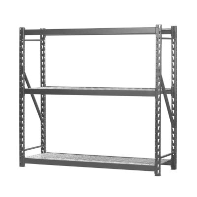 China Corrosion Protection Metal Racking Barks 4 Tier Freestand Garage Shelving Boltless Stretch Mesh Wire Shelving Unit Heavy Duty for sale