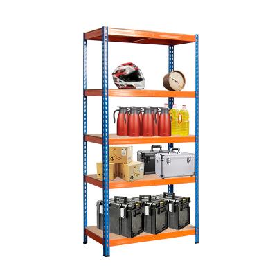 China Corrosion Protection 5 Layer Metal Garage Storage Shelf /boltless Racking System / Rivet Rack Shelving for sale