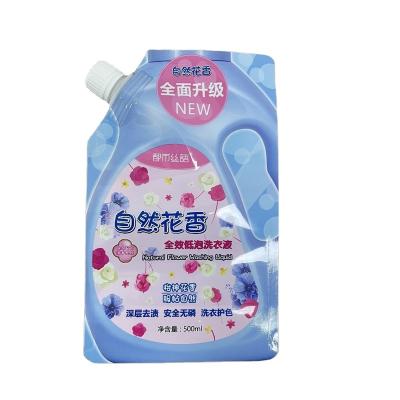 China 500ML Disposable Flexible Plastic Bag With Laminated Aluminum Foil Pouch For Laundry Detergent for sale