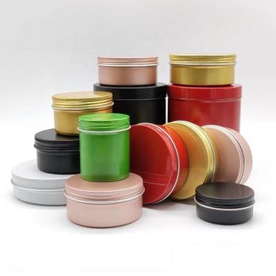 China 100% Recyclable Aluminum Cosmetic Jar 10g 15g 30g 50g 60g 100g 120g 150g 200g 80g 250g Aluminum Jar For Candle for sale