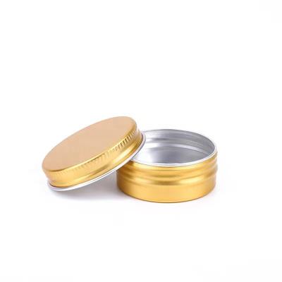 China 100% Recyclable Cosmetic Aluminum Jar / Box / Golden Box Have Many Sizes Screw On Jar for sale