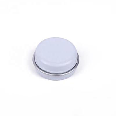 China 100% Color 10ml Lip Balm Wholesale Cosmetic Containers White Aluminum Jar 10g Recyclable Aluminum Tin for sale