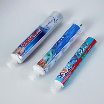 China 100g Empty Toothpaste Tube Soft Cosmetic Tube Aluminum Plastic Toothpaste Tube With Flip Cover for sale