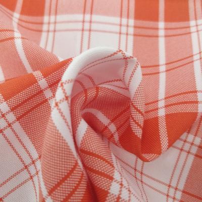 China High quality 100% anti-static polyester tartan gingham plaid woven fabric for garment for sale