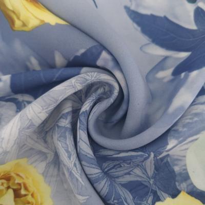 China Manufacturer direct sale 100 polyester foam anti-static crepe printed dress fabric chiffon for sale