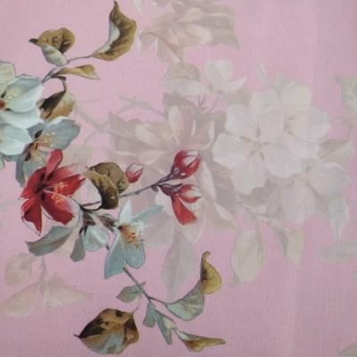 China Wrinkle Resistant Pink Knit Polyester Spandex New Design Fabric Wholesale Flowers For Dresses for sale