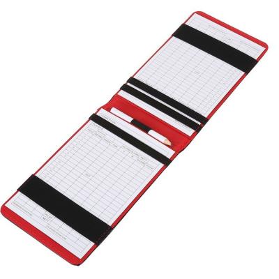 China Custom Logo Leather Business Golf Scorecard Holder Leather Cover for sale