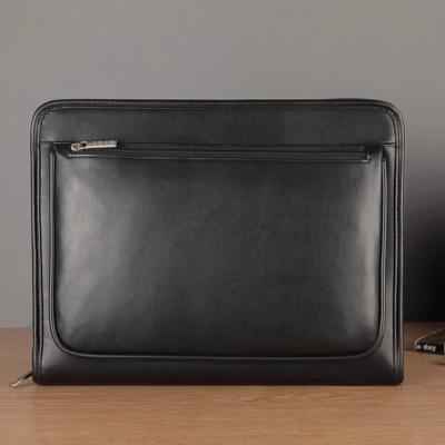 China Limit Notebook Business Zippered Leather A4 Document Bag Briefcase Folder Organizer Refill Notebook Notebook for sale