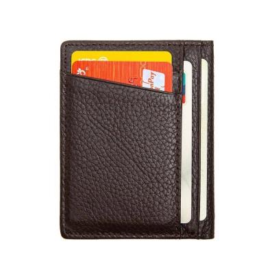 China Fashion Super Thin Soft PU Leather Men ID Card Holder Wallet Business Credit Card Holders for sale