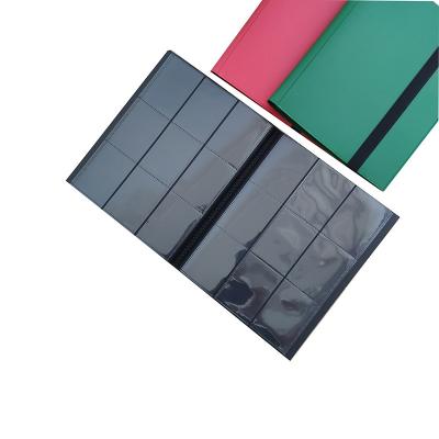 China Eco-Friendly In Stock PP Sheets High Capacity Elastic Band Anime Character Card Collection Book 4 Colors Plastic Board Game Card Holder for sale