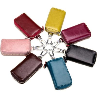 China Easy to use organizing your car key holder genuine leather key chain of different colors of house and office keys for sale