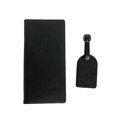 China OEM High Quality Eco-friendly Leather Travel Sets Luggage Tag And Passport Holder Wallet for sale