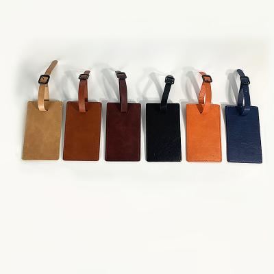 China OEM bag wholesale different color eco vegan leather luggage / vegan leather privacy luggage tag for sale