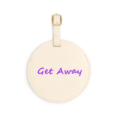 China Luggage / Bag Customized Small Luggage Tag Leather Travel Label for sale