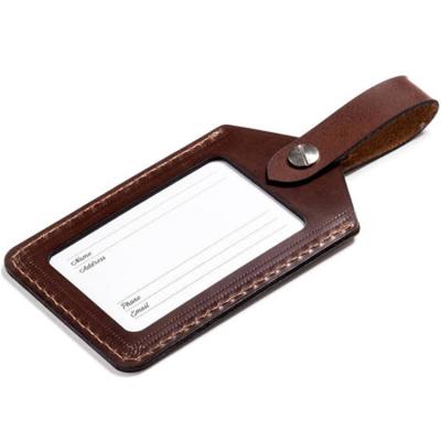 China PU Leather Travel Luggage Leather Tag for sale