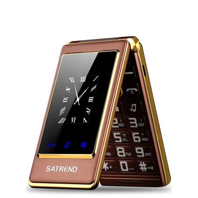 China Build In Big Button Instant Cell Phone SATREND A15-M Clamshell Mobile Phone for sale