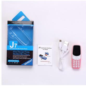 China 2020 MP3 Playback Switch Mini Phone J7 Single Hands Mini Phone MP3 Magic Voice Simple Multifunctional Sim Mobile Phone Smaller for sale