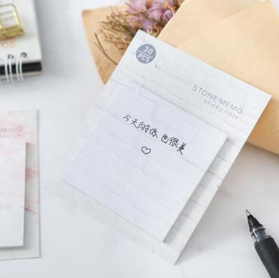 China Memo Pad Self Adhesive Stone Note 70*70cm Grain Paper Notes Pad YIWU Whosale Stationery for sale