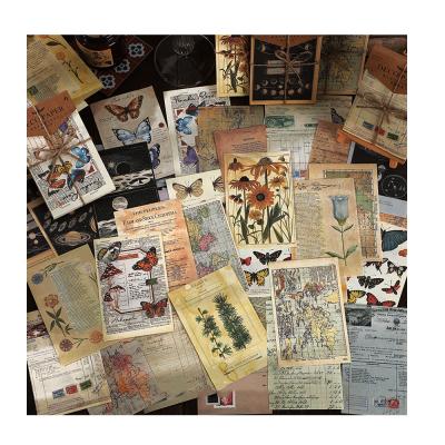 China Decorative Sticky Art Paper Message Writing Pad Craft Material Retro Loose-leaf Classics Paper Cards Material for YIWU Scrapbook to DIY for sale