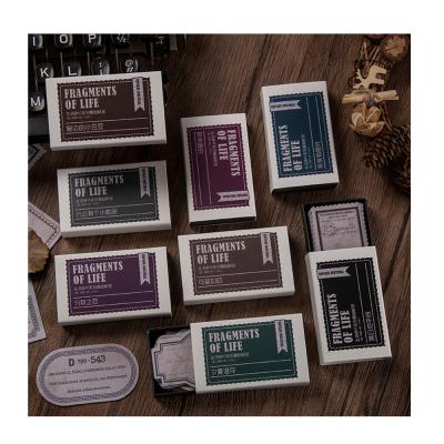 China Retro Decorative Sticky Boxed Art Paper Message Writing Pad Craft Loose-leaf Note Paper Cards Material for YIWU Scrapbook to DIY for sale