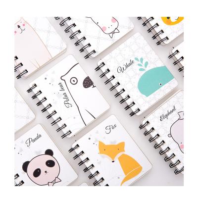 China Writing small portable lovely animals cute loose-leaf notebook simple creative notebook stationery for sale