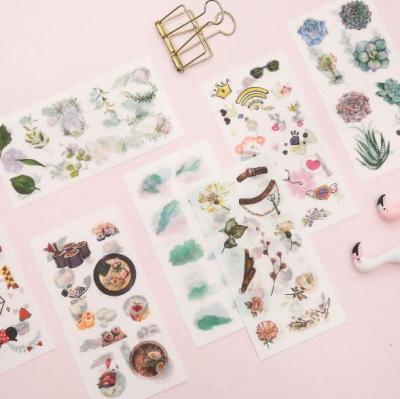 China Decorative Sticker 40 Styles PVC Decorative Sticker For Diary Album Mobile Phone DIY Sticker Customize for sale