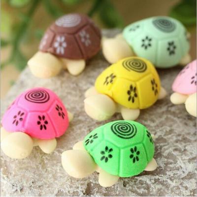 China Promotional Eraser Cute Turtle Pencil Eraser For Kids Students Stationery School Supplies For Children for sale