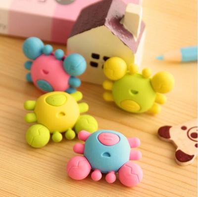 China Promotional Detachable Crab Erasers Kawaii Eraser Durable Pencil Eraser For Kids Stationery for sale