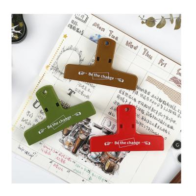 China Metal Binding Clips Paper Clamp Staples Assorted Sizes Paper Clips Holder For Bookmark Office School Notebook for sale