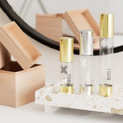 China Sliver Cosmetic Luxury Gold Airless Serum Bottle Skin Care Pump Bottle Cosmetic Container 10ml 15ml 20ml 30ml for sale