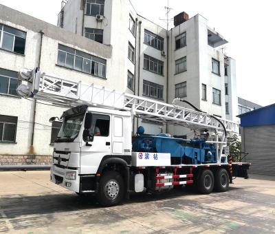 China Lower maintanance cost HOWO 400m truck mounted borehole drilling rig for sale