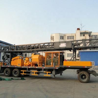 China Farms 600m diesel engine trailer mounted water drilling machine for sale