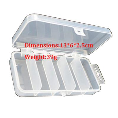 China Durable Cheap Price 13*6*2.5cm Outdoor Fishing Lure Plastic Compartment Fishing Lure Hook Bait Tackle Box for sale