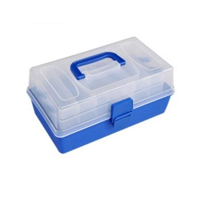 China 2 Compartments Tray Waterproof High Quality Plastic Transparent Lure Fishing Tackle Boxes for sale