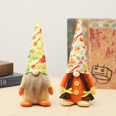 China Fabric Mexican Carnival Theme Party Decoration Led Hat Rudolf Couples Dollhouse Decorative Window Ornament for sale