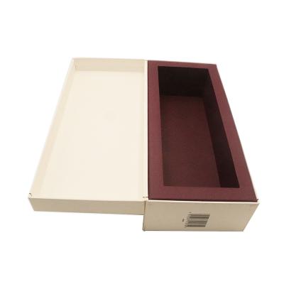 China Recycled Materials Art Paper Eco Friendly Wine Bottle Gift Hand Made Packaging Boxes for sale